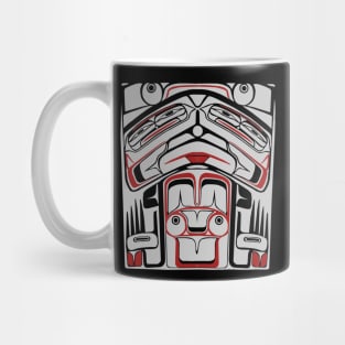 Pacific Northwest Native American Box Panel, drawn from artifact Mug